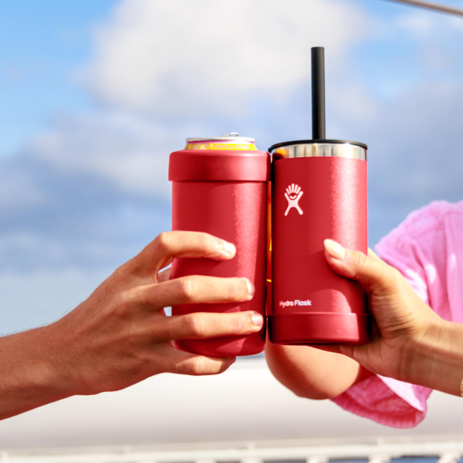 Hydro Flask 12 Oz Cooler for Cans - Can Cooler for Beer or Coffee - Insulated in Capri Blue - Image 6