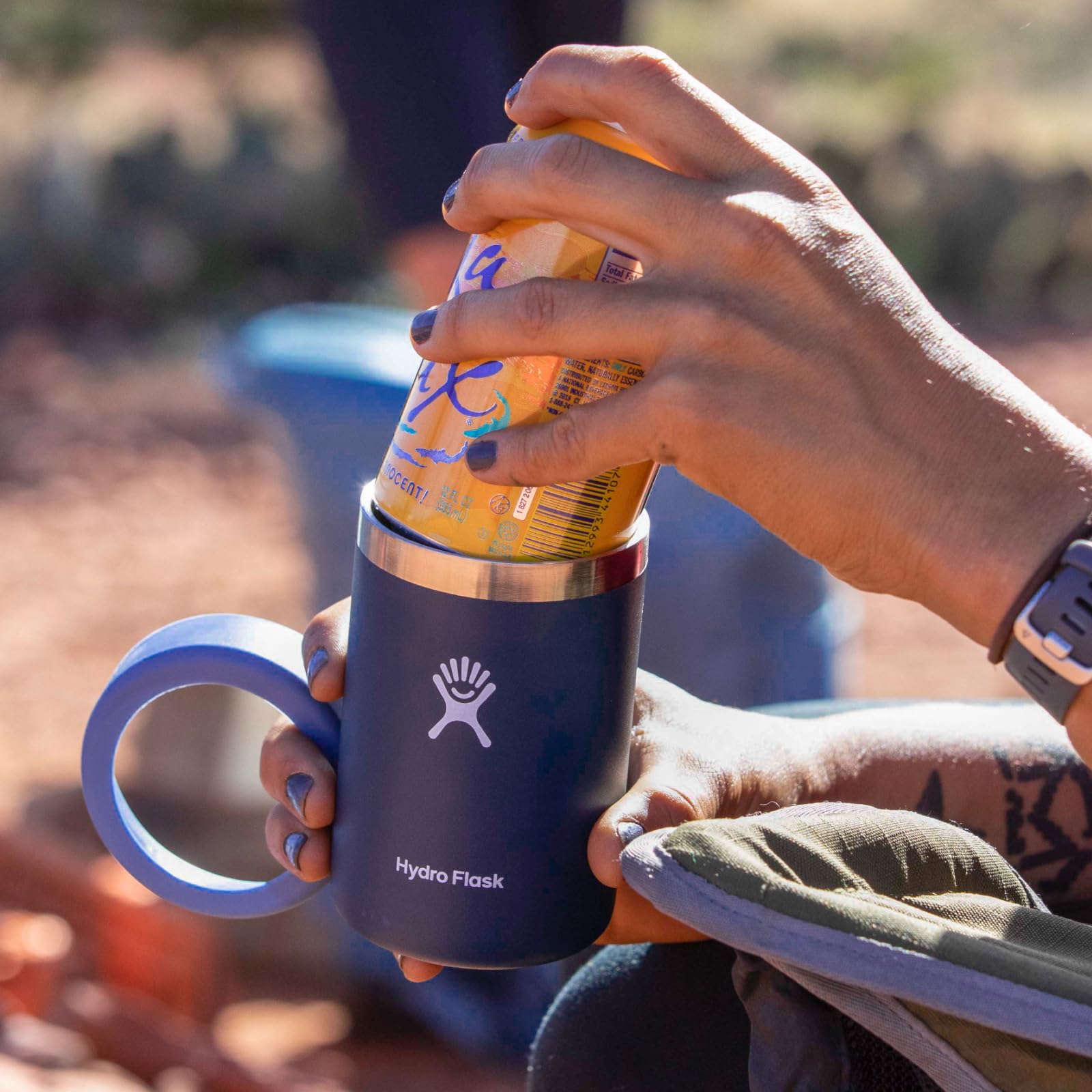 Hydro Flask 12 Oz Cooler for Cans - Can Cooler for Beer or Coffee - Insulated in Capri Blue - Image 7