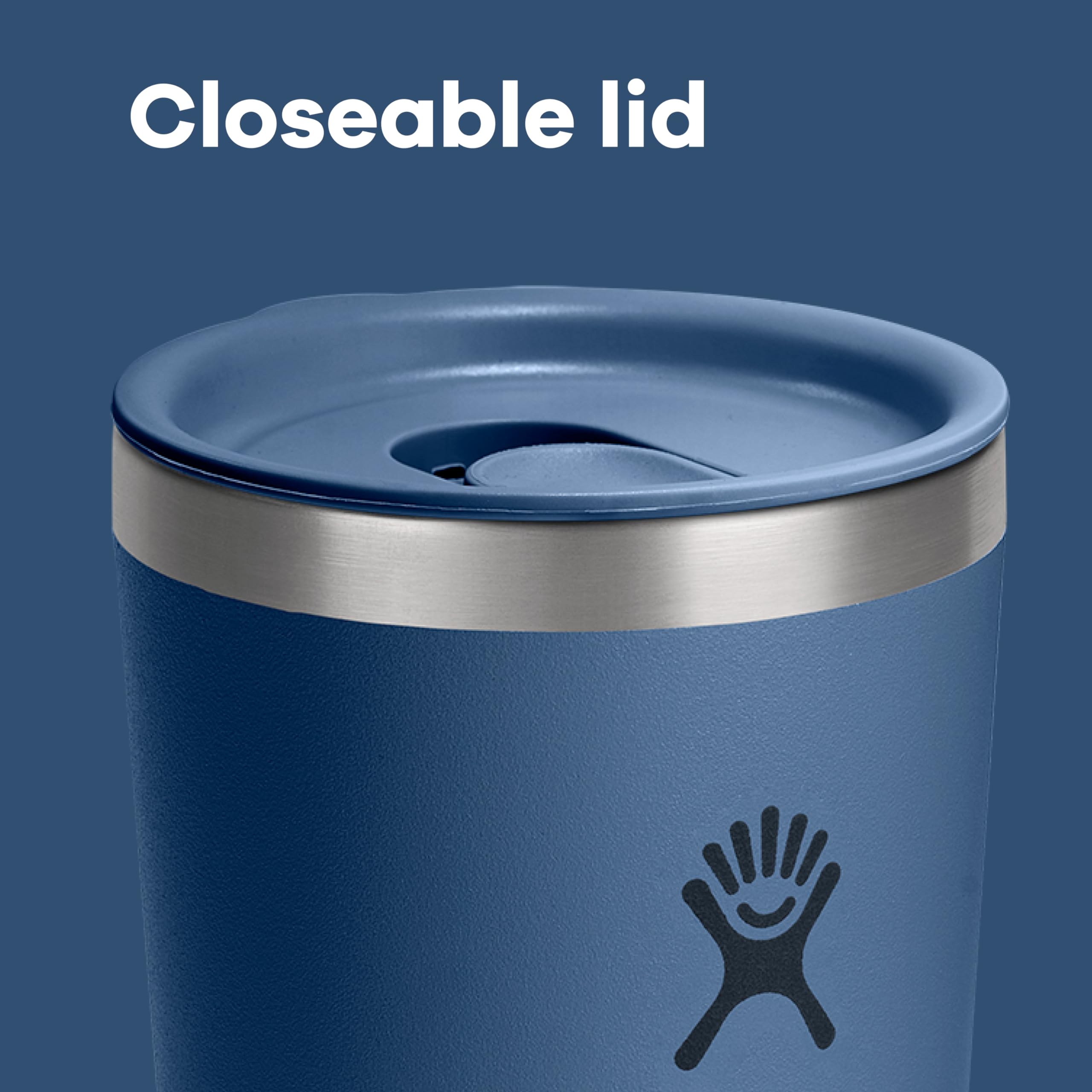 Hydro Flask All Around Tumbler Press-In Lid, Insulated Travel Mug, Stainless Steel Coffee Cup 16 Oz Capri Blue - Image 6