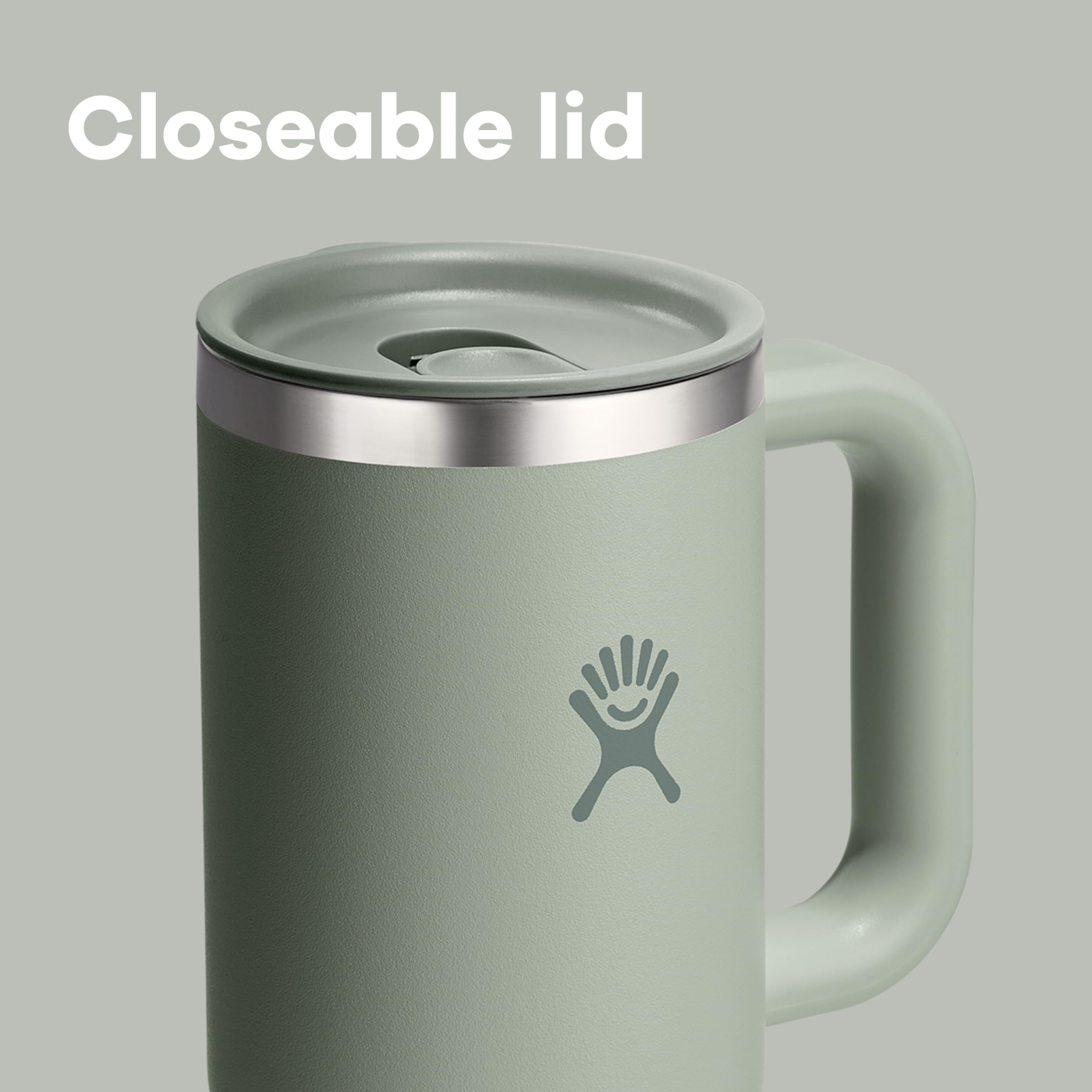 Hydro Flask Coffee Travel Tumbler Mug – Insulated Stainless Steel, Leak Resistant Hot & Iced Coffee Cup 24 Oz Capri Blue - Image 5
