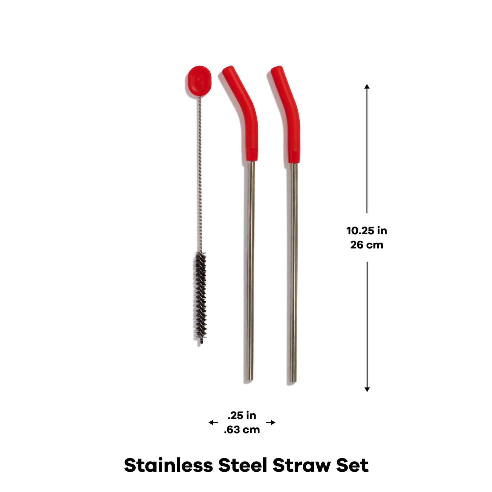 Hydro Flask Stainless Steel Straw Set Goji - Image 6